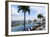 Infinity Pool on Roof of Marina Bay Sands Hotel with Spectacular Views over Singapore Skyline-Fraser Hall-Framed Photographic Print