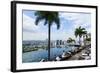 Infinity Pool on Roof of Marina Bay Sands Hotel with Spectacular Views over Singapore Skyline-Fraser Hall-Framed Photographic Print