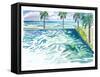 Infinity Pool with Tropical Seaview and Waves-M. Bleichner-Framed Stretched Canvas