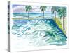 Infinity Pool with Tropical Seaview and Waves-M. Bleichner-Stretched Canvas