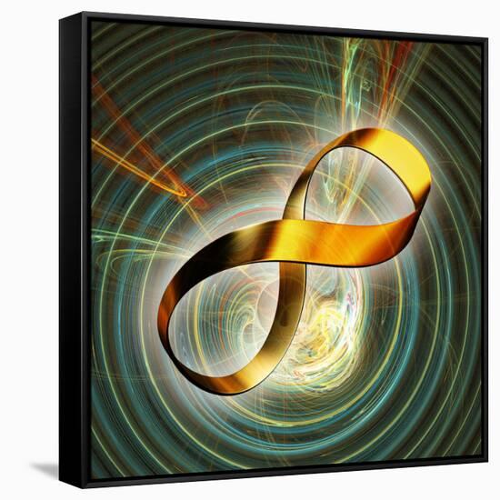Infinity Symbol And Black Hole-PASIEKA-Framed Stretched Canvas