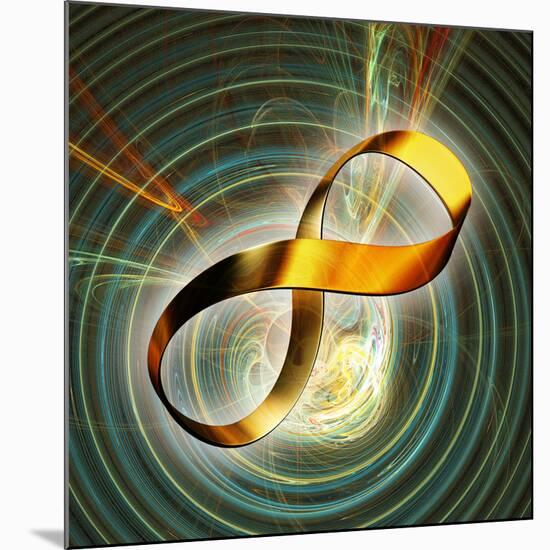 Infinity Symbol And Black Hole-PASIEKA-Mounted Photographic Print