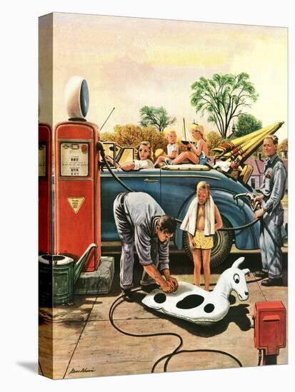 "Inflating Beach Toy," August 20, 1949-Stevan Dohanos-Stretched Canvas