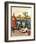 "Inflating Beach Toy," August 20, 1949-Stevan Dohanos-Framed Giclee Print