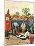 "Inflating Beach Toy," August 20, 1949-Stevan Dohanos-Mounted Giclee Print