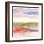 Influence of Line and Color Gold Bright-Mike Schick-Framed Art Print