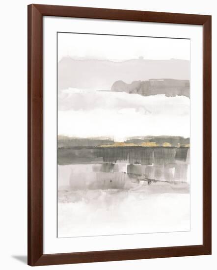Influence of Line and Color Neutral Gold-Mike Schick-Framed Art Print