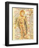 Influence of the Stars on Illnesses of the Human Body, from "Tractatus de Pestilencia"-M. Albik-Framed Giclee Print