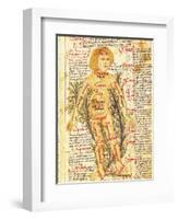 Influence of the Stars on Illnesses of the Human Body, from "Tractatus de Pestilencia"-M. Albik-Framed Giclee Print