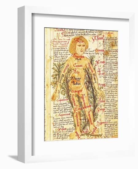 Influence of the Stars on Illnesses of the Human Body, from "Tractatus de Pestilencia"-M. Albik-Framed Giclee Print
