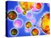 Influenza Virus Particles-PASIEKA-Stretched Canvas