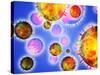 Influenza Virus Particles-PASIEKA-Stretched Canvas