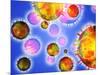 Influenza Virus Particles-PASIEKA-Mounted Photographic Print