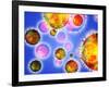 Influenza Virus Particles-PASIEKA-Framed Photographic Print