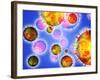 Influenza Virus Particles-PASIEKA-Framed Photographic Print