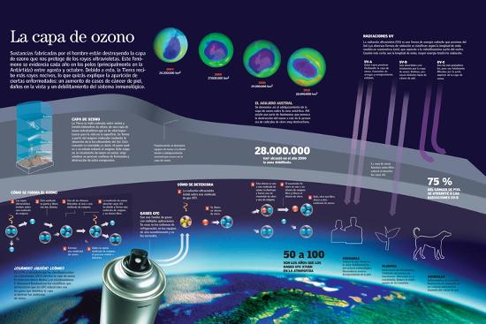 Infografía Del Agujero De La Capa De Ozono Y De Los Efectos Nocivos Para  Todo Tipo De Vida' Print | AllPosters.com