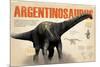 Infografía Sobre El Argentinosaurio, Dinosaurio Herbívoro De Grandes Proporciones-null-Mounted Poster