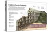 Infographic About Roman Engineering Works with Details About the Building of an Aqueduct-null-Stretched Canvas