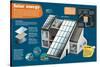 Infographic About Solar Energy and How Electricity it Is Obtained Through It-null-Stretched Canvas