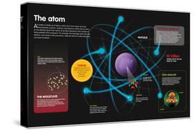 Infographic About the Components of the Atom and How They Can Be Combined-null-Stretched Canvas