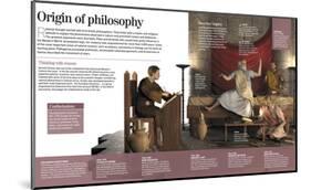 Infographic About the Greek Origin of Philosophy, Socrates (5th to 4th Century BC)-null-Mounted Poster