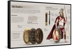 Infographic About the Hoplites, Volunteer Citizens of Classical Greece That Fought in War-null-Framed Stretched Canvas