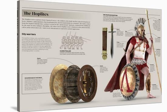 Infographic About the Hoplites, Volunteer Citizens of Classical Greece That Fought in War-null-Stretched Canvas