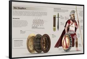 Infographic About the Hoplites, Volunteer Citizens of Classical Greece That Fought in War-null-Framed Poster