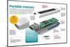 Infographic About the Portable Information Storage System or Pen Drive-null-Mounted Poster