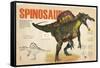 Infographic About the Spinosaurus, a Carnivorous Dinosaur from the Cretaceous Period-null-Framed Stretched Canvas