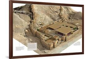 Infographic of Persepolis, Constructed in Various Phases During 520 B.C. in Present Iran-null-Framed Giclee Print