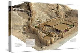 Infographic of Persepolis, Constructed in Various Phases During 520 B.C. in Present Iran-null-Stretched Canvas