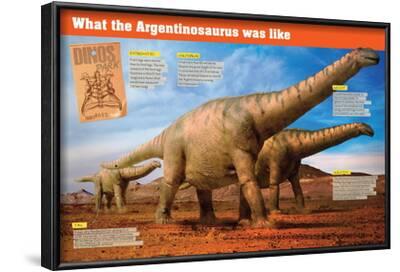 'Infographic of the Argentinosaurus, a Huge Herbivorous Dinosaur from the Cretaceous Period