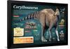 Infographic of the Corythosaurus, an Hadrosaurus That Lived During the Late Cretaceous Period-null-Framed Poster