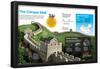 Infographic of the Great Wall of China, with Details About the Route and Building Techniques-null-Framed Poster