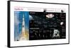 Infographic of the Launch, the Flight, the Lunar Landing and the Return of the Apollo XI-null-Framed Stretched Canvas