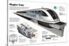 Infographic of the Shanghai Maglev Train, a High-Speed Magnetic Levitation Train-null-Stretched Canvas