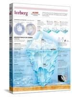 Infographic of the Structure of an Iceberg, its Origin and Geographical Distribution-null-Stretched Canvas