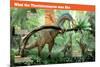 Infographic of the Therizinosaurus, a Herbivorous Sauropod from the Cretaceous Period (Mesozoic)-null-Mounted Poster