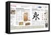 Infographic of the Writing Systems of Ancient Egypt (Hieroglyphs) and China (Ideograms)-null-Framed Stretched Canvas