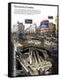 Infographic on the Metro or Tube of London, and the Underground Structure of the City-null-Framed Stretched Canvas