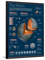 Infographic on the Moon: its Atmosphere, Composition, Lunar Movements, Lunar Phases and More-null-Framed Poster