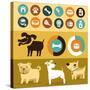 Infographics Elements - Dogs-venimo-Stretched Canvas