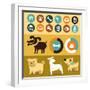 Infographics Elements - Dogs-venimo-Framed Art Print