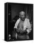 Informal Portrait of Artist Pablo Picasso at Notre Dame de Vie, His Home in Mougins-Gjon Mili-Framed Stretched Canvas