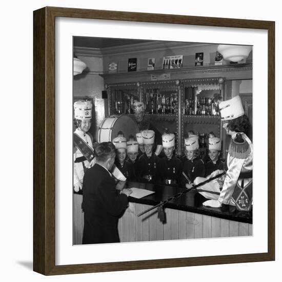 Informal Shot of a Female Marching Band, Horden, County Durham, 1963-Michael Walters-Framed Photographic Print