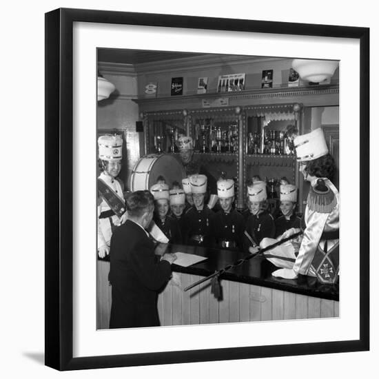 Informal Shot of a Female Marching Band, Horden, County Durham, 1963-Michael Walters-Framed Photographic Print