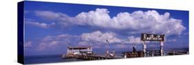 Information Board of Rod and Reel Pier, Tampa Bay, Gulf of Mexico, Anna Maria Island, Florida, USA-null-Stretched Canvas