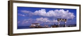 Information Board of Rod and Reel Pier, Tampa Bay, Gulf of Mexico, Anna Maria Island, Florida, USA-null-Framed Photographic Print