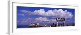 Information Board of Rod and Reel Pier, Tampa Bay, Gulf of Mexico, Anna Maria Island, Florida, USA-null-Framed Photographic Print